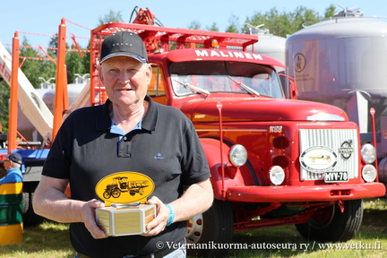 Mutteri palkinto 2024: Volvo N88 vm. 1970  Puutavara-auto + pv. Omistaja: Olavi Malinen  Kuhmo